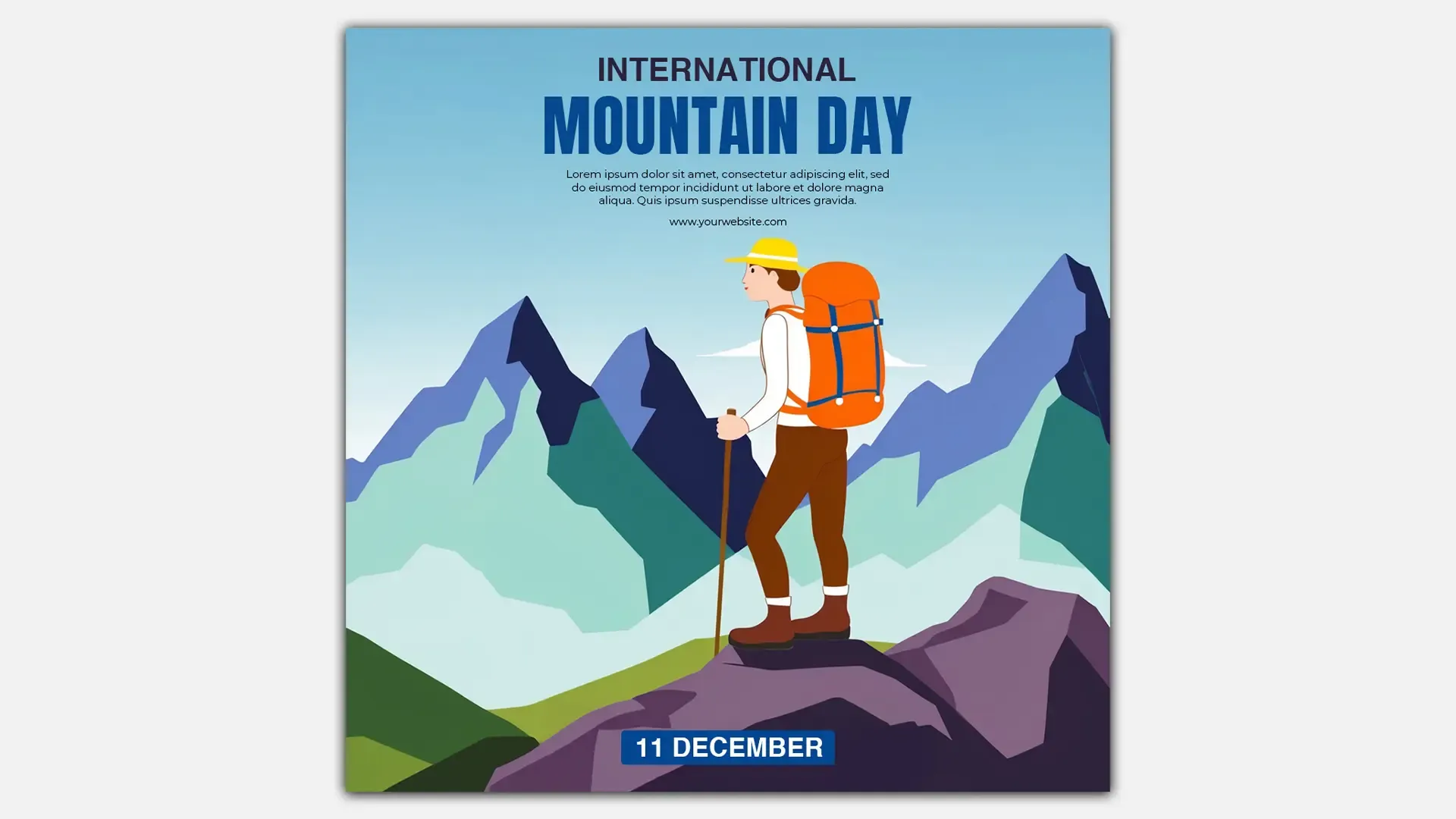 Explore the Peaks International Mountain Day Instagram Post